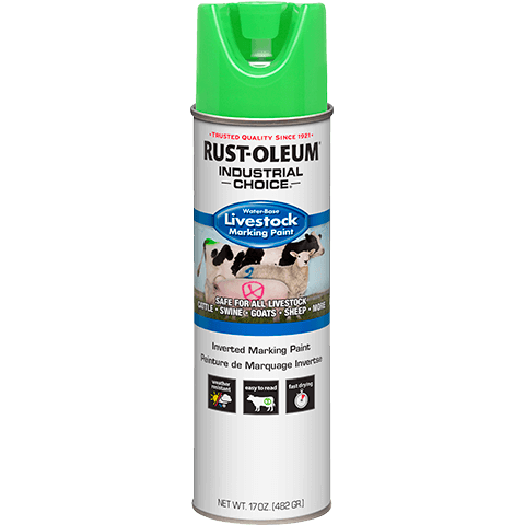 Rust-Oleum Industrial Choice Livestock Marking Spray Paint Fluorescent Green