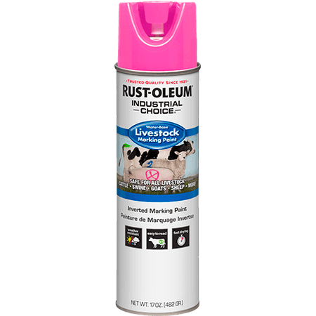 Rust-Oleum Industrial Choice Livestock Marking Spray Paint Fluorescent Pink