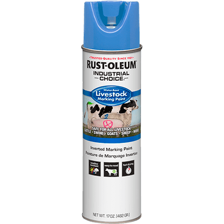 Rust-Oleum Industrial Choice Livestock Marking Spray Paint Fluorescent Blue