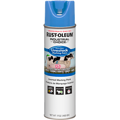 Rust-Oleum Industrial Choice Livestock Marking Spray Paint Fluorescent Blue