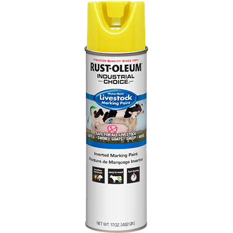 Rust-Oleum Industrial Choice Livestock Marking Spray Paint Fluorescent Yellow