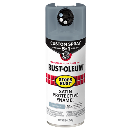 Rust-Oleum Stops Rust Custom Spray 5-in-1 Spray Paint Satin Blue Haven