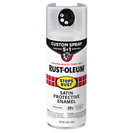 Rust-Oleum Stops Rust Custom Spray 5-in-1 Spray Paint Satin Arctic White