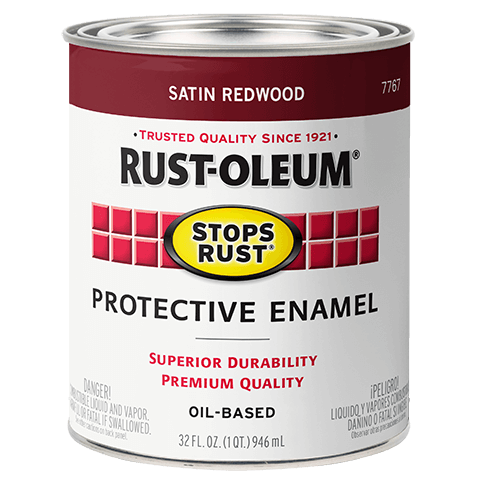 Rust-Oleum Stops Rust Quart Satin Redwood