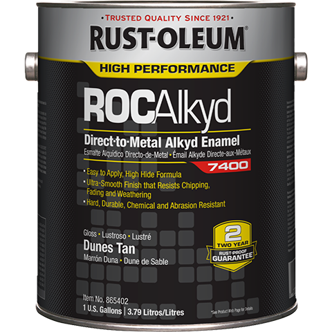 Rust-Oleum  RocAlkyd 7400 System DTM 450 VOC Alkyd Enamel Gallon Dunes Tan