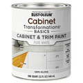 Rust-Oleum Cabinet Transformations Basics Cabinet & Trim Paint Pure White Semi-Gloss Quart