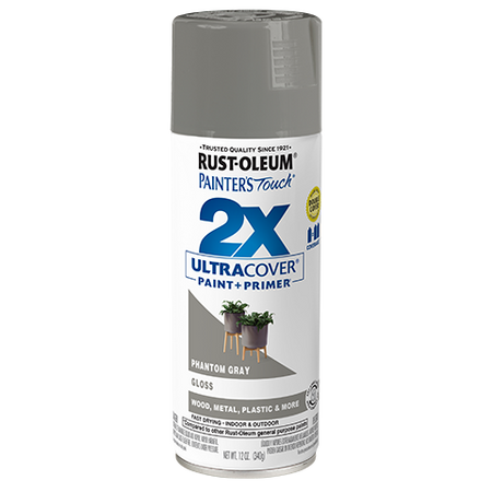 Rust-Oleum Ultra Cover 2X Gloss Spray Paint Plantation Gray