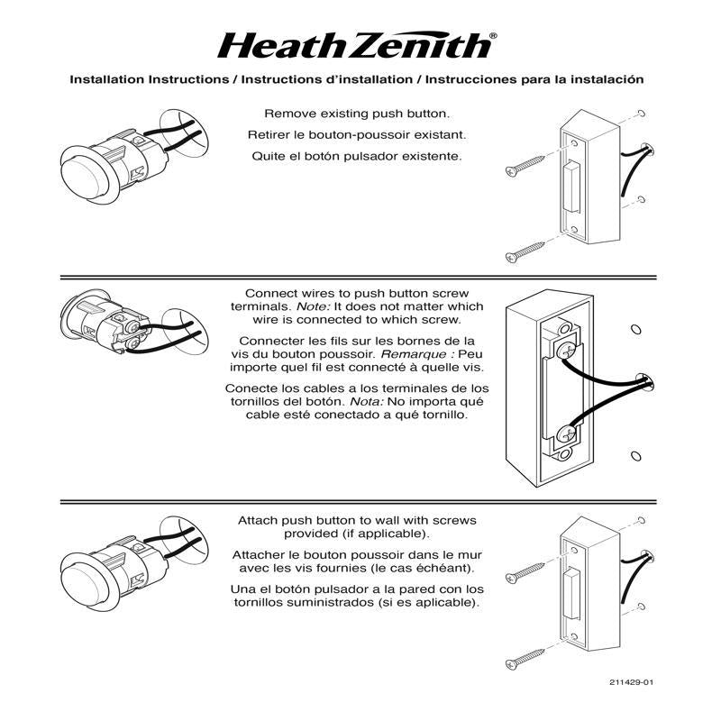 Heath Zenith Oil Rubbed Bronze Wired Pushbutton Doorbell SL-557-4