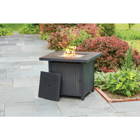 Living Accents 30 in. W Steel Square Propane Fire Pit SRGF11626B-1