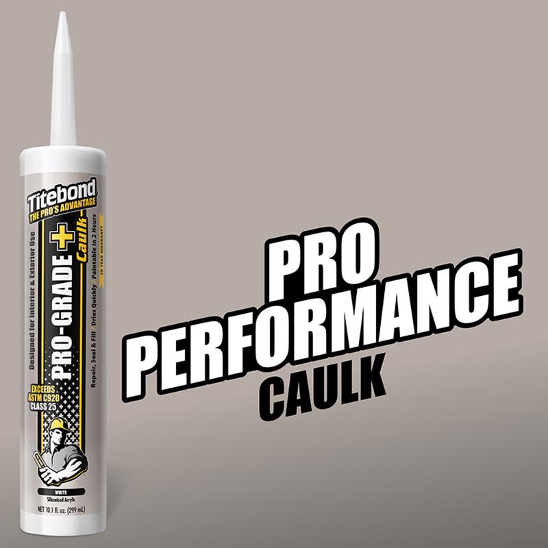 Titebond Pro-Grade Plus White Silicone Acrylic Caulk Highlight