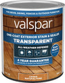 Valspar One-Coat Transparent Stain & Sealer Quart Cedar