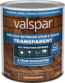 Valspar One-Coat Transparent Stain & Sealer Quart Canyon Brown