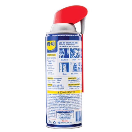 WD-40 Smart Straw Spray Lubricant back of can label