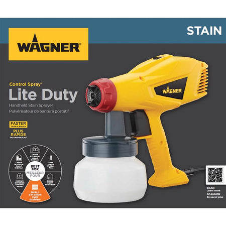 Wagner Control Spray Lite Duty Metal HVLP Paint Sprayer Product Highlight Infographic