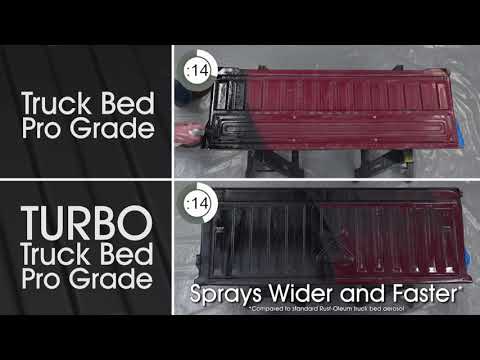Rust-Oleum 24 Oz Turbo Black Truck Bed Coating Spray application video.