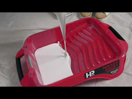 Video of paint being poured into the Bercom Handy Paint Tray.