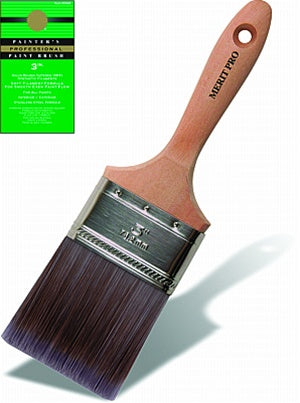 Professional Painters Beavertail Handle Brush highlighting the soft filament and rounded ferrule.