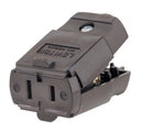 Leviton Commercial and Residential Thermoplastic Ground/Straight Blade Connector 1-15R 20-16 AWG 2-Pole