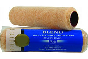 Professional Blend Roller Covers highlighting the exclusive blend of knitted wool, nylon, and polyester fibers.