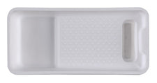 White Plastic Paint Tray showcases the solvent resistant construction and dotted roll-off area.