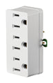 Leviton 698-W Grounded 3 Outlet Adapter White