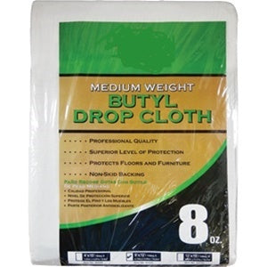 Butyl Drop Cloth Image in manufacturer packaging.