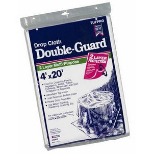 Trimaco Double-Guard Drop Cloth 4 ft x 20 ft packaged.