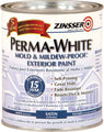 Zinsser PERMA-WHITE Mold & Mildew-Proof Exterior Paint Satin Quart Can