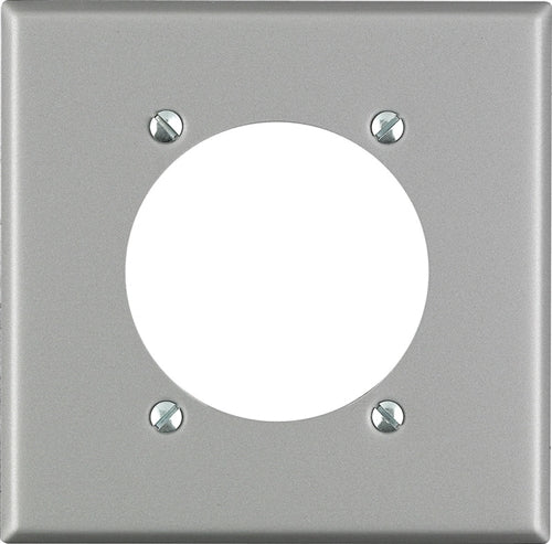 Leviton S701-40 Stainless Steel 2-Gang Power Receptacle Wallplate