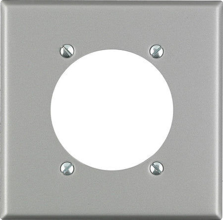 Leviton S701-40 Stainless Steel 2-Gang Power Receptacle Wallplate