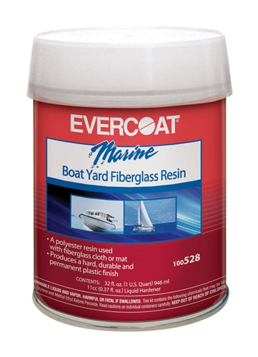 Evercoat Marine Boat Yard Fiberglass Resin Quart Can