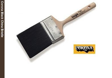 Corona Page Black China Bristle Paint Brush with wood handle.
