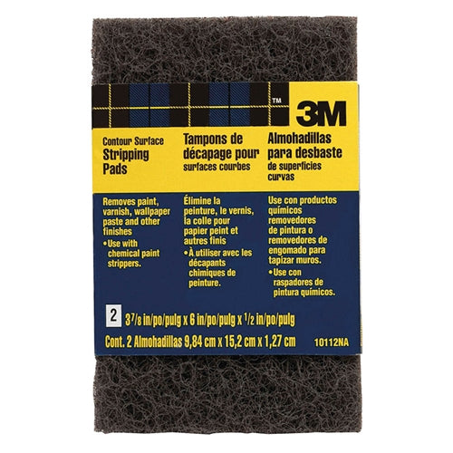3M 3-7/8" x 6" x 1/2" 3M 10112 Heavy Duty Contour Surface Stripping Pads 2-Pack 10112