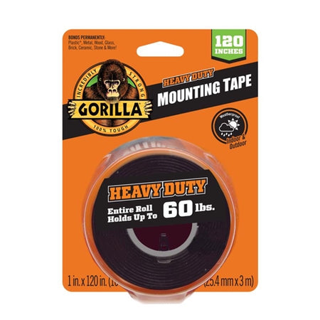 Gorilla Heavy Duty Double Sided Mounting Tape Black