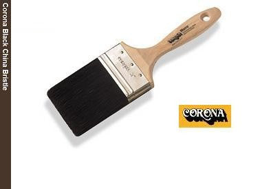 Corona Morro Black China Bristle Paint Brush with hardwood handle.