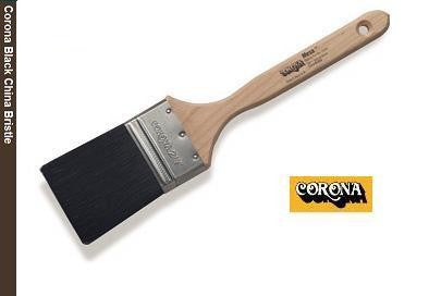 Corona Mesa Black China Bristle Paint Brush with sealed wood handle.