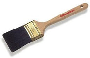 The image shows the Corona MightyPro Garnett Paint Brush 10455 with its full stock black China bristle, dark gold ferrule, and sturdy hardwood unlacquered handle.