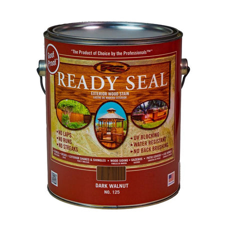 Ready Seal Stain & Sealer for Wood Gallon Dark Walnut