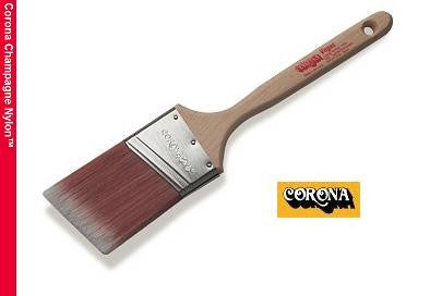 The image showcases the Corona Vegas™ Professional Angle Sash Paint Brush 13560. The brush features a comfortable wooden handle and tapered bristles for precise application.