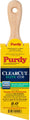 Purdy Clearcut Elite Cub Paint Brush featuring extra-stiff Nylon- and polyester-blend bristles shown in manufacturer packaging.