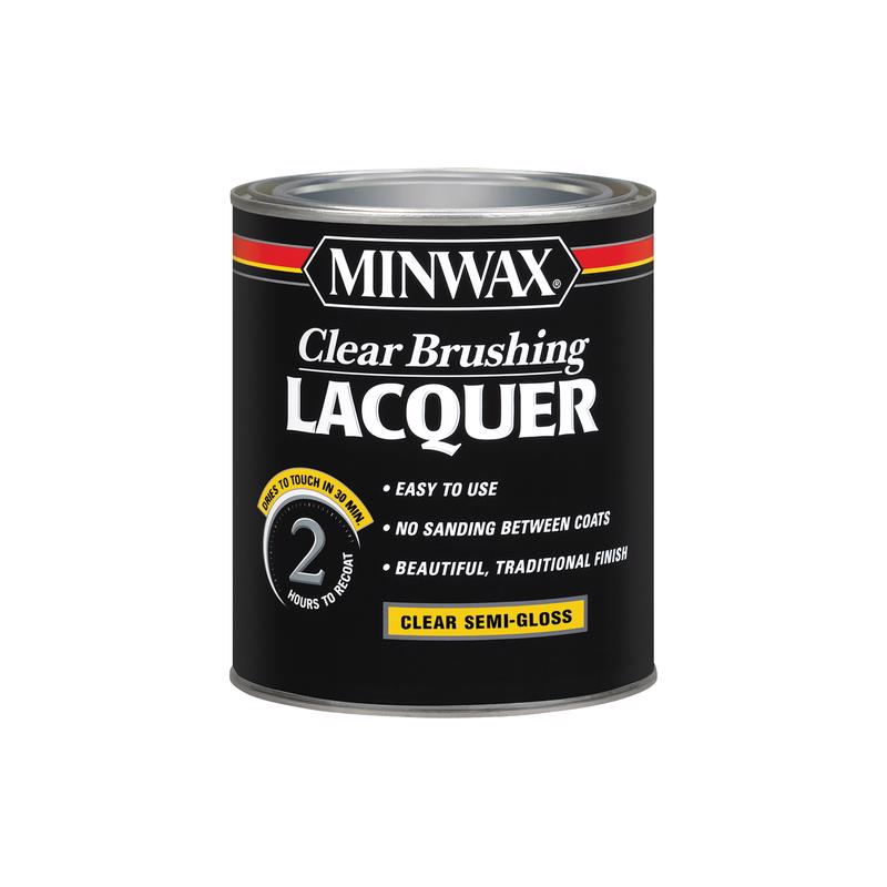 Minwax Clear Brushing Lacquer Semi-Gloss Quart