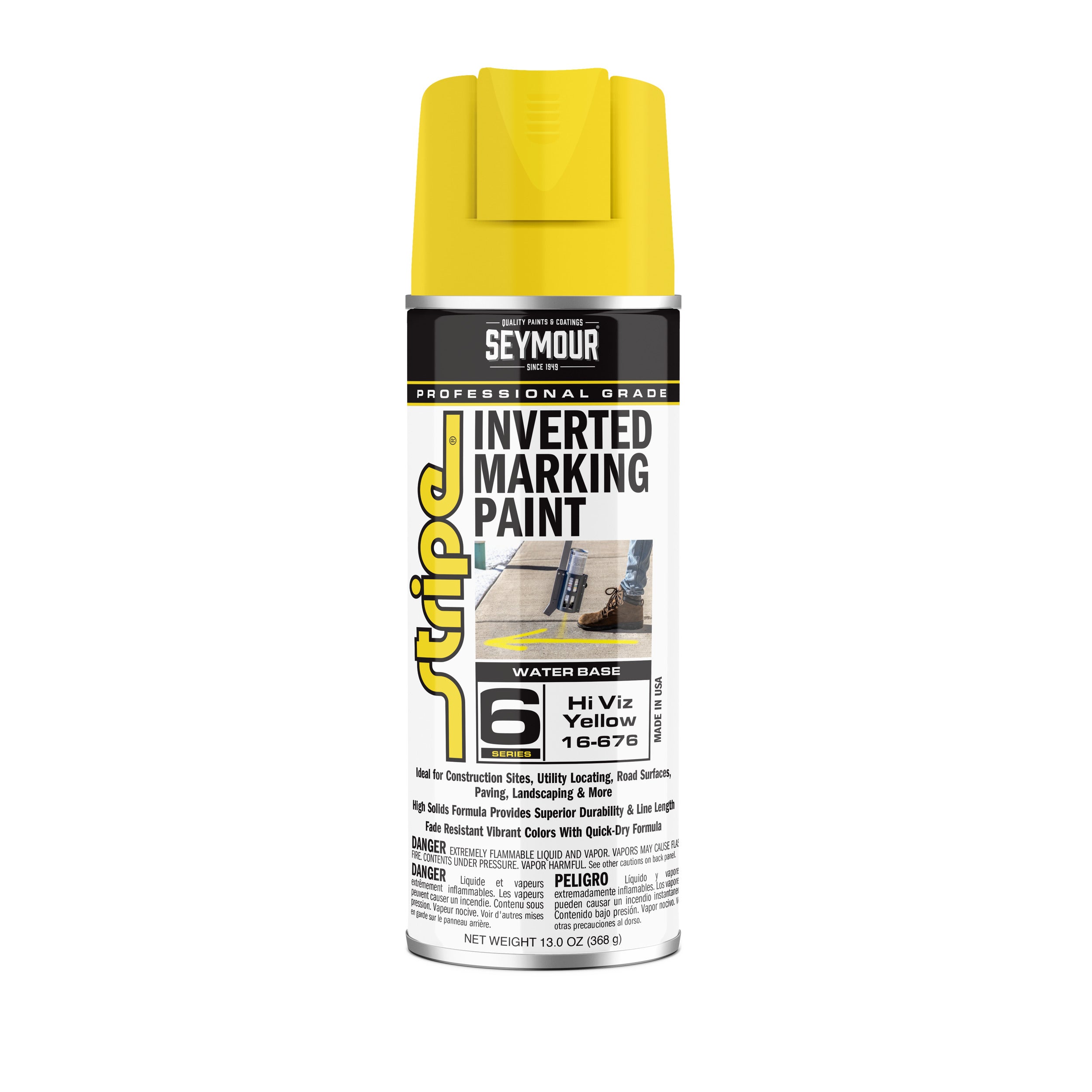 Seymour 20oz Stripe Water Based Marking Paint Hi Viz Yellow