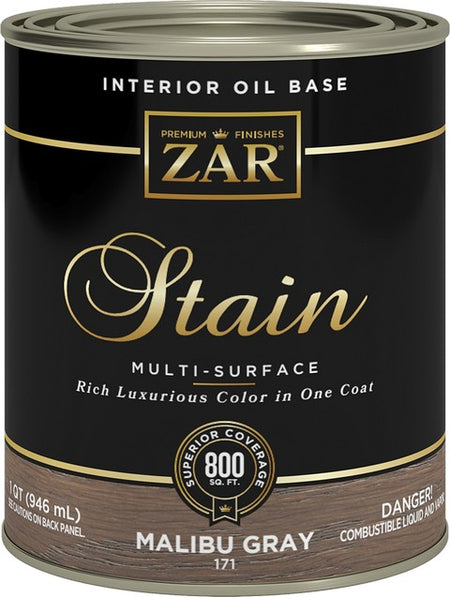 UGL ZAR Oil Based Wood Stain Quart Malibu Gray