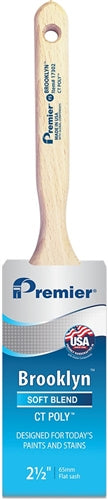 Premier Brooklyn Flat Sash CT Poly Paint Brush highlighting the hardwood handle.