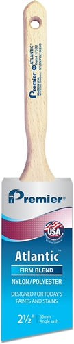 Premier Atlantic Angle Sash Nylon/Poly Paint Brush highlighting the hardwood handle.