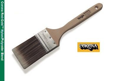 Corona Monterey Red-Gold Paint Brush with a unique blend of solid round tapered DuPont™ Tynex® Nylon and Orel® Polyester filaments.