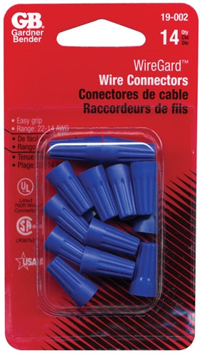 Gardner Bender WireGard High Performance Twist-on Wire Connector Blue #22-#16 AWG 14-Pack 19-002
