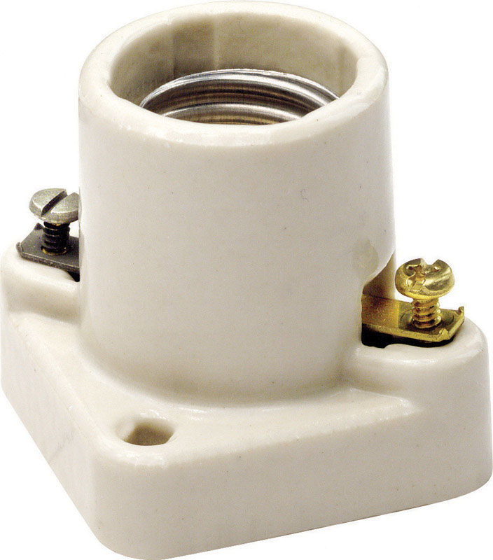 Leviton 19062 Porcelain Incandescent Medium Base Pony Cleat Socket ...