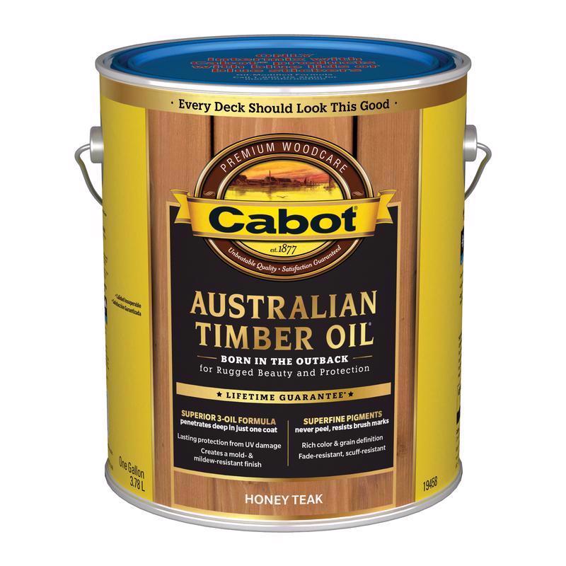 Cabot Australian Timber Oil - VOC Water Reducible Oil Modified Resin Honey Teak Gallon
