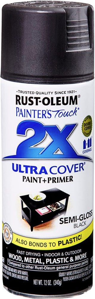 Rust-Oleum Painters Touch Spray Paint Semi-Gloss Black